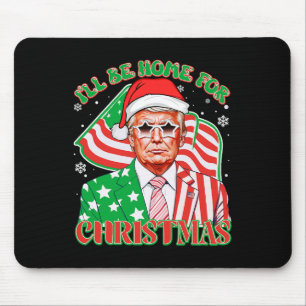 Tapis De Souris Je serai à la maison pour les pyjamas de Noël Xmas