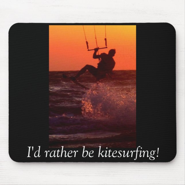 Tapis De Souris Je serais plutôt kitesurf Mousepad (Devant)