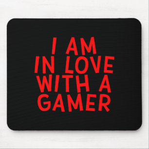 Tapis De Souris Je suis amoureux d'un gamer jeu mignon de la Saint