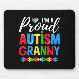 Tapis De Souris Je Suis Fière De L'Autisme Granny Sensibilisation 