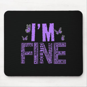 Tapis De Souris Je suis fin Fibromyalgie Guerrier Fibro Sensibilis