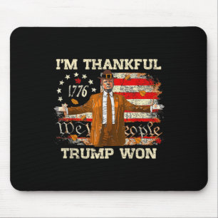 Tapis De Souris Je suis heureux que Trump ait gagné Thanksgiving T