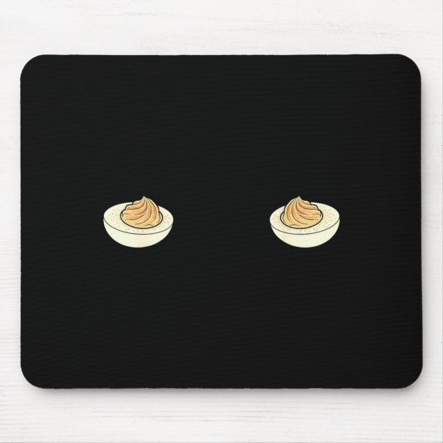 Tapis De Souris Je Suis Juste Ici Pour Les Œufs Durs Drôle Couple  (Devant)
