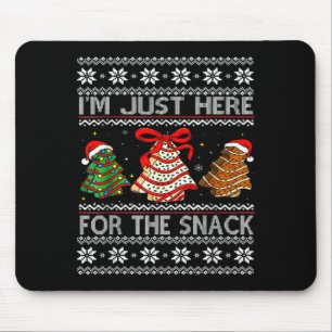 Tapis De Souris Je suis juste là pour les gâteaux de Noël Snack De
