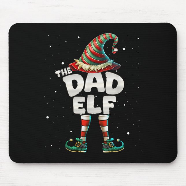 Tapis De Souris Je suis le papa Elf Family Matching Group Noël (Devant)