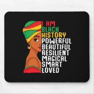 Tapis De Souris Je suis l'histoire noire Femmes puissantes Filles