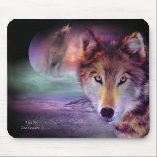 Tapis De Souris Je suis loup Mousepad
