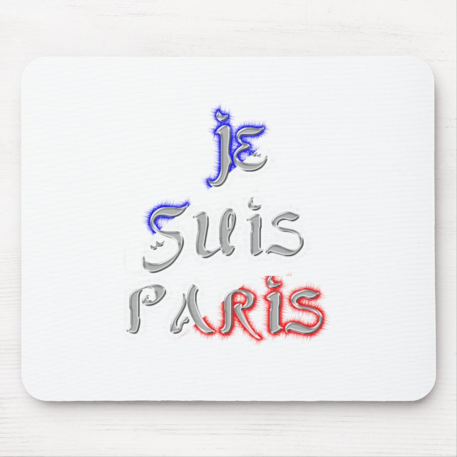 Tapis De Souris Je Suis Paris Art Print (Devant)