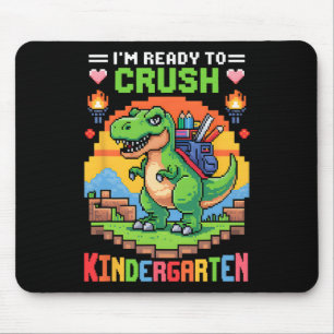 Tapis De Souris Je suis prêt à écraser le garçon gamer dinosaure d