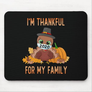 Tapis De Souris Je suis reconnaissant pour ma dinde de Thanksgivin
