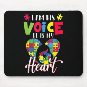 Tapis De Souris Je Suis Sa Voix Il Est Mon Coeur Autisme Maman Aut