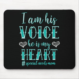 Tapis De Souris Je Suis Sa Voix Il Est Mon Coeur Besoins Spéciaux