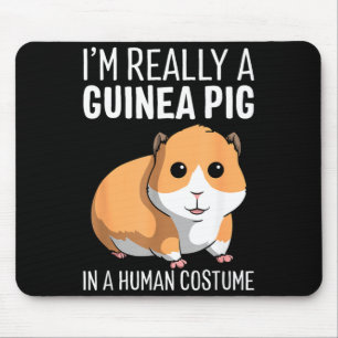 Tapis De Souris Je suis un cochon d'Inde dans un costume humain Ha