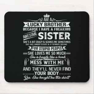 Tapis De Souris Je Suis Un Don Frère Lucky Pour Frère De Soeur