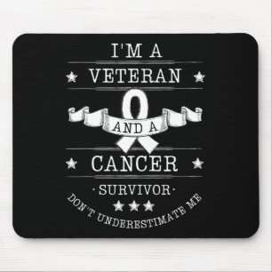Tapis De Souris Je suis un vétéran et un survivant du cancer Cance