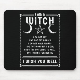 Tapis De Souris Je Suis Une Sorcière Wicca Halloween Costume Pagan