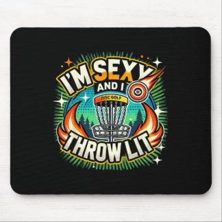 Tapis De Souris Je suis Y et je lance du disc golf endiablé