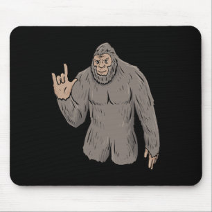 Tapis De Souris Je t'aime Big Foot Asl geste de la main surdité pe