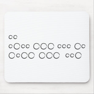 Tapis De Souris "Je t'aime" dans le code Morse, cercles