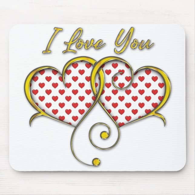 Tapis De Souris Je t'aime Design (Devant)