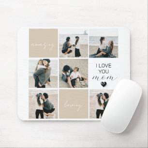 Tapis De Souris Je t'aime maman   Collage de photos   Mocha