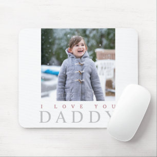 Tapis De Souris Je T'Aime Papa Cute Kid Photo