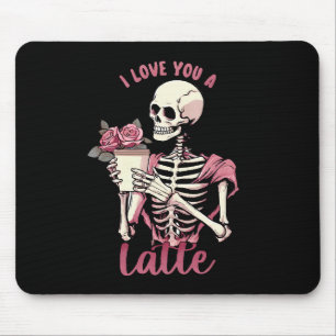 Tapis De Souris Je t'aime un squelette de la Saint-Valentin