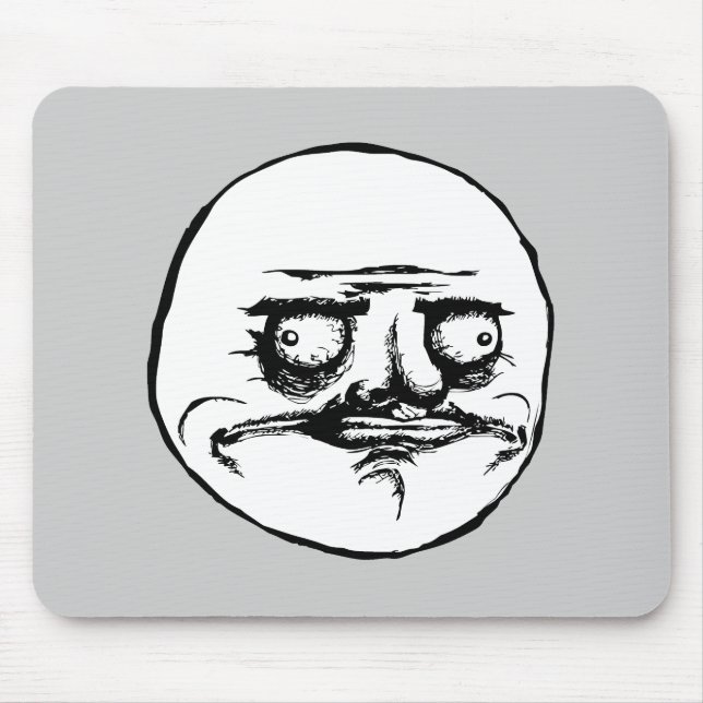 Tapis De Souris Je visage Meme de rage de Gusta (Devant)