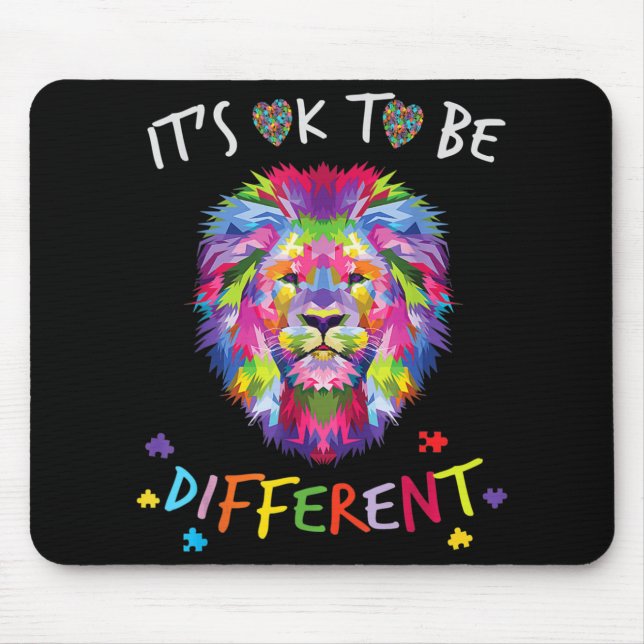 Tapis De Souris Je vois tes vraies couleurs Lion Sensibilisation s (Devant)