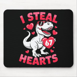 Tapis De Souris Je vole 67 cœurs Drôle 67 Saint-Valentin Dinosaure