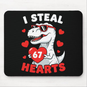 Tapis De Souris Je vole 67 cœurs Drôle 67 Saint-Valentin Dinosaure