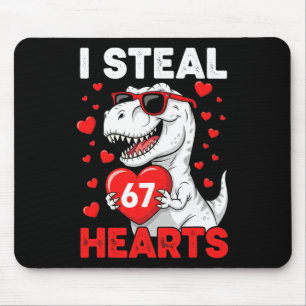 Tapis De Souris Je vole 67 cœurs Drôle 67 Saint-Valentin Dinosaure