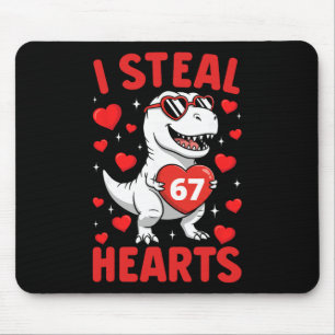 Tapis De Souris Je vole 67 cœurs T Rex drôle Saint Valentin 67 Mem