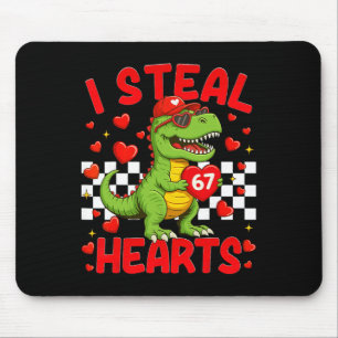 Tapis De Souris Je vole des cœurs 67 Saint-Valentin 67 Dinosaure T