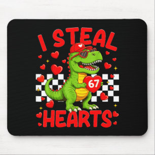 Tapis De Souris Je vole des cœurs 67 Saint-Valentin 67 Dinosaure T