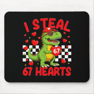 Tapis De Souris Je vole des cœurs 67 Saint-Valentin 67 Dinosaure T