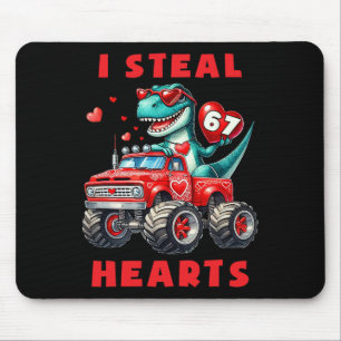 Tapis De Souris Je vole des cœurs 67 Saint-Valentin 67 Meme 6 7 T-