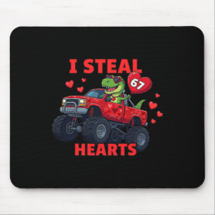 Tapis De Souris Je vole des cœurs 67 Saint-Valentin 67 Meme 6 7 T-
