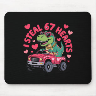 Tapis De Souris Je vole des cœurs 67 T-rex Saint-Valentin Drôle 6 