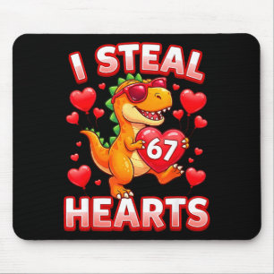 Tapis De Souris Je vole des cœurs 67 Trex Enfants Valentines Meme