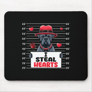 Tapis De Souris Je vole des cœurs mignons Cane Corso propriétaire