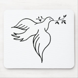 Tapis De Souris Jean 14:27 christianisme colombe oiseau ailes vol