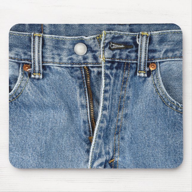 Tapis De Souris Jeans bleus dézippés (Devant)