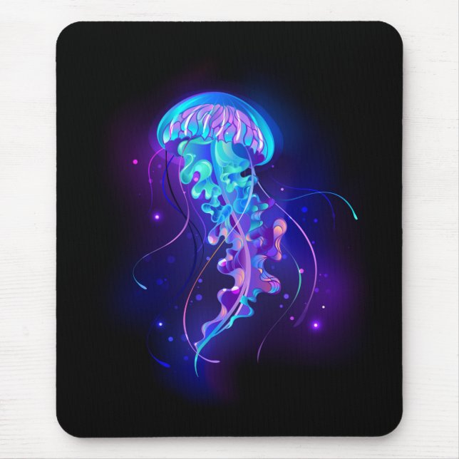 Tapis De Souris Jellyfish éclatante couleur (Devant)