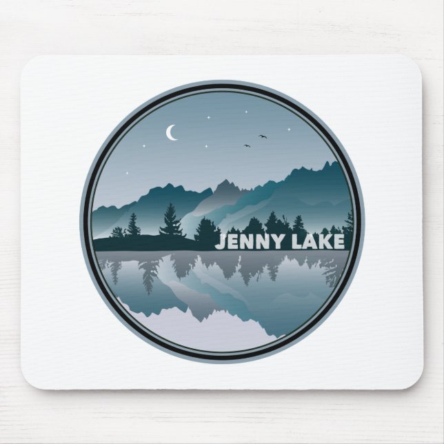 Tapis De Souris Jenny Lake Grand Teton National Park Réflexion (Devant)