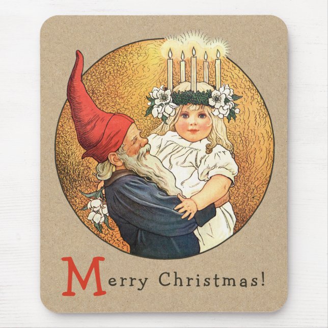 Tapis De Souris Jenny Nyström Sweet little Lucia fille Noël (Devant)