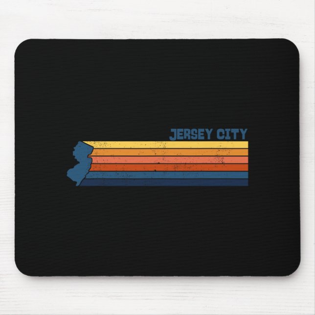 Tapis De Souris Jersey City New Jersey City Retro  (Devant)
