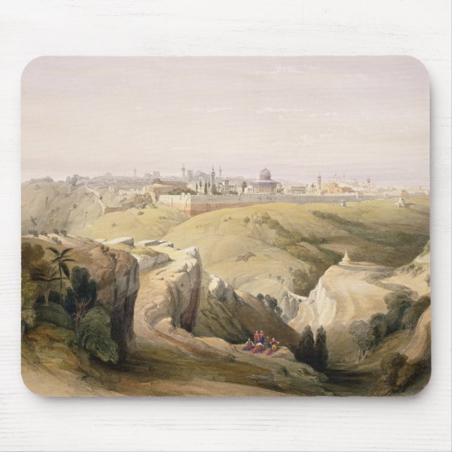 Tapis De Souris Jérusalem du mont des Oliviers, le 8 avril 1839 (Devant)