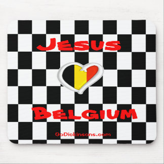 Tapis De Souris Jésus aime la Belgique Mousepad