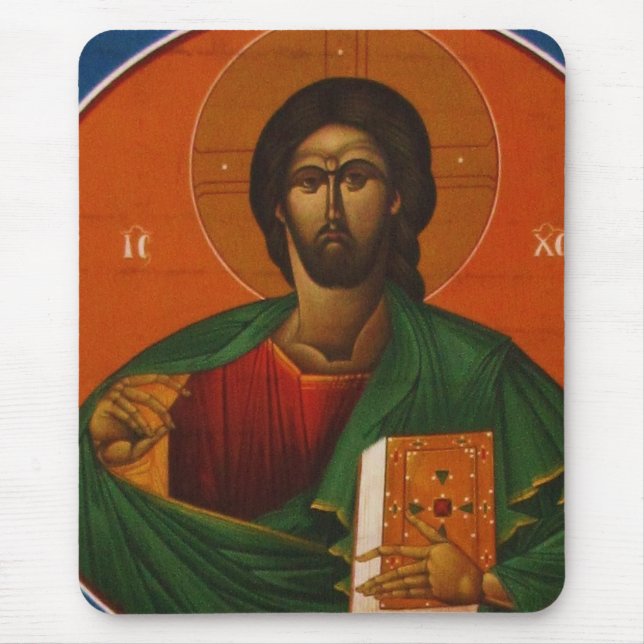 TAPIS DE SOURIS JÉSUS-CHRIST ORTHODOXE GREC D'ICÔNE (Devant)